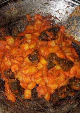 Sambel udang,ati sapi & kentang