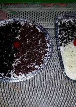 Puding Blackforest Fla Vanila mix Topping cokelat keju oreo