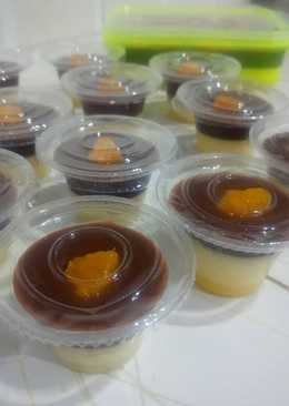 Pudding susu coklat dan jeruk (lembut)