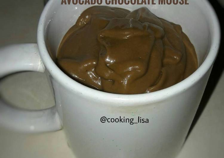 cara membuat Avocado chocolate mouse