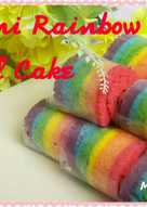 Mini Rainbow Roll Cake