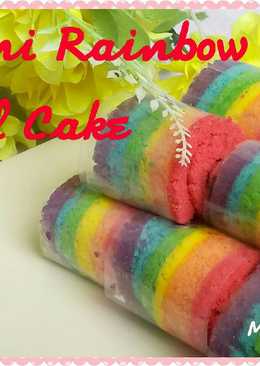 Mini Rainbow Roll Cake