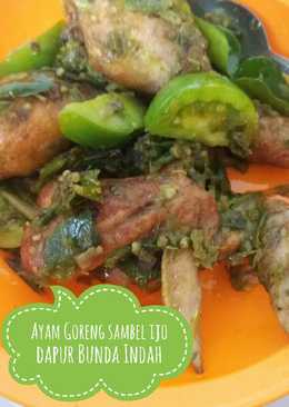 Ayam goreng sambel ijo keto(high fat low carb)