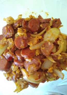 Orak arik telur sosis ala szechuan