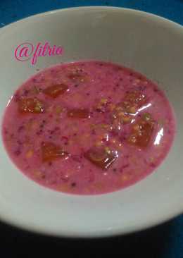 Bubur buah naga mix alpukat