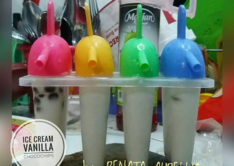Resep Ice Cream Vanilla with Chocochips Oleh rini mardanoes