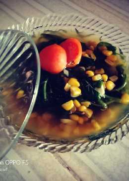 Sayur bening bayam jagung manis