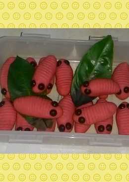 Pinkish Caterpillar Cookies