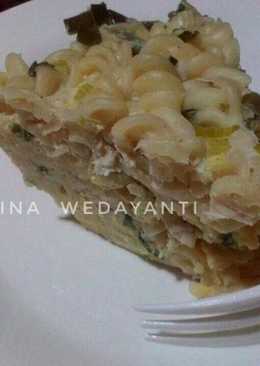 Fusilli kukus sederhana ala macaroni schotel