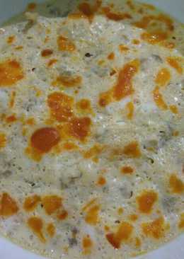 Kukus telur asin + daging cincang