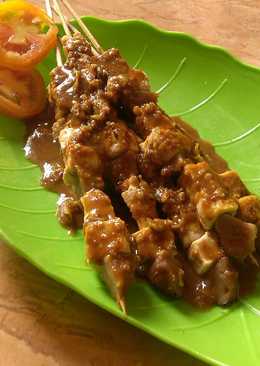 Sate vegetarian (tempe,tahu,cilok) simple