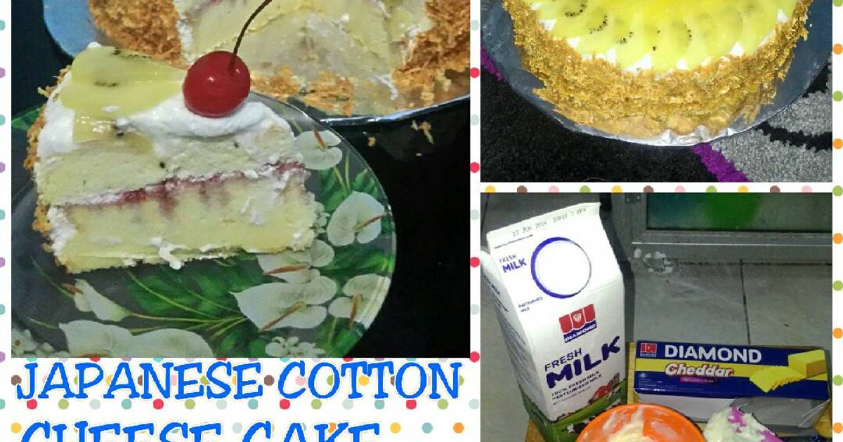 Resep JAPANESE COTTON CHEESE CAKE With Fruits Mamah Raihaan Resep JAPANESE COTTON CHEESE CAKE With Fruits Mamah Raihaan