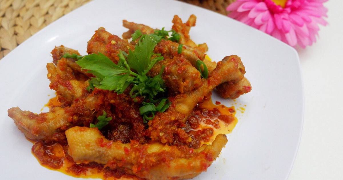 Resep Enak Banget Ceker Ayam Pedas Youtube