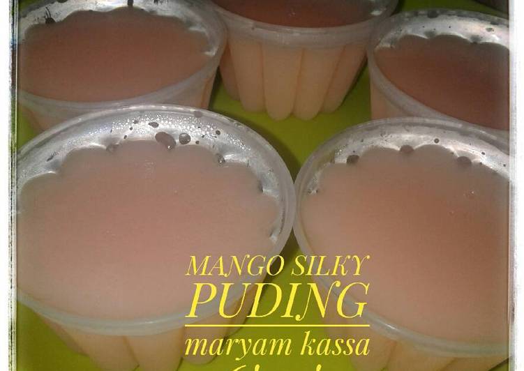 resep Mango silky puding