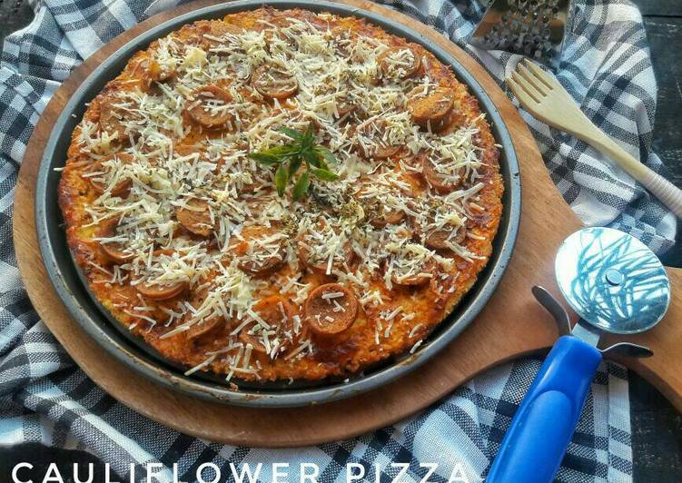 gambar untuk resep makanan Cauliflower Pizza(Pizza Kembang Kol)