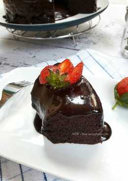 Super Moist Steamed Chocolate Cake, No bake No mixer