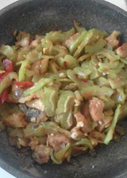 Tumis pare dan tempe pedas maknyus