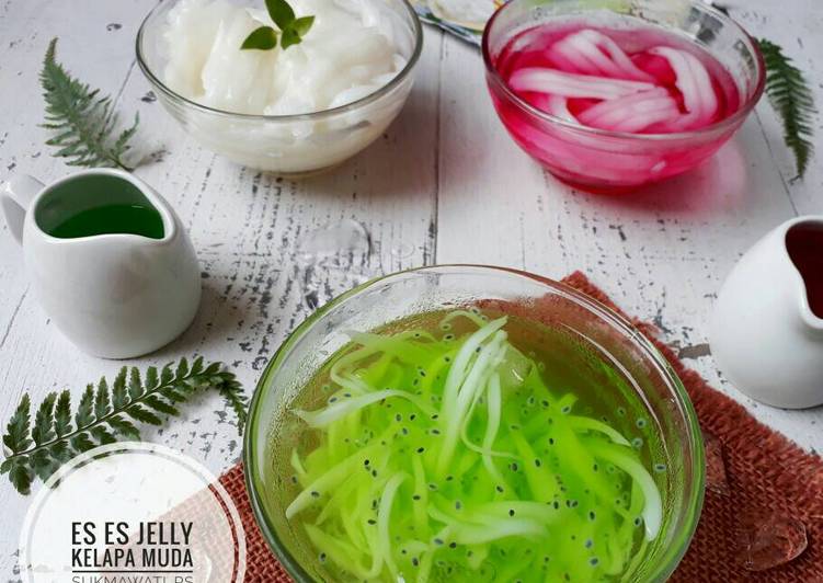 gambar untuk cara membuat Es Jelly Kelapa Muda