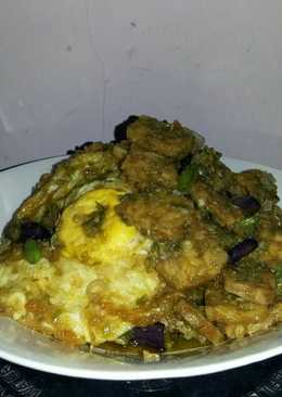 Balado ijo (telur terung tempe)