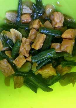 Tumis tempe kacang panjang