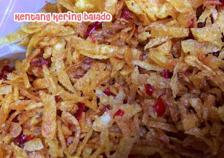 resep lengkap untuk Kentang kering balado