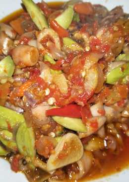 Cumi asin +pete sambel geledek