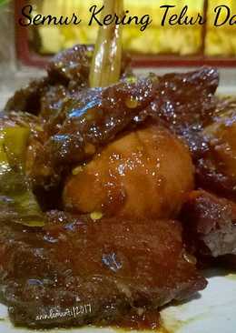 Semur Kering Telur Daging Pedas
