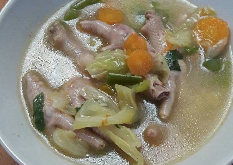 resep lengkap untuk SAYUR SOP CEKER AYAM gurihhh.