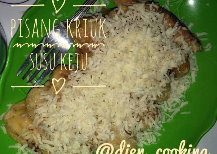 bahan dan cara membuat Pisang kriuk susu keju