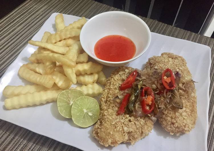 resep makanan Dori / Kakap fillet sambal sereh with Oat ala restaurant