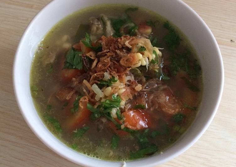 bahan dan cara membuat Soto daging #Kitaberbagi