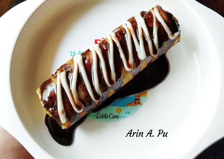 Resep Ropang (roti panggang) gulung isi pisang & keju Oleh arin amalia