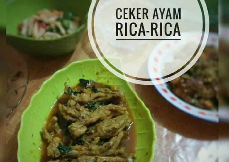 cara membuat Ceker ayam rica-rica