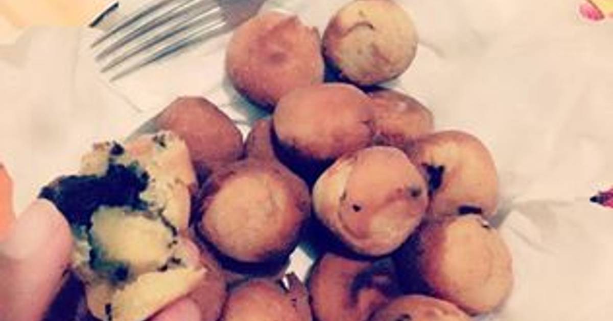 Resep Cake bola isi coklat keju ala anak kost Resep Cake bola isi coklat keju ala anak kost