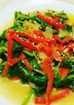 Tumis Bayam Saus Wijen
