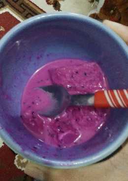 Es krim buah naga (no SP, no whipping cream) untuk anak2
