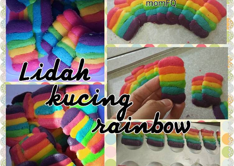 Resep Lidah kucing rainbow
