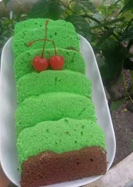 Bolu Santan coklat pandan