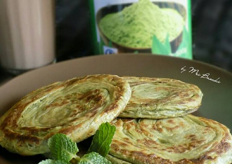 resep Roti Canay/Roti Maryam Greentea