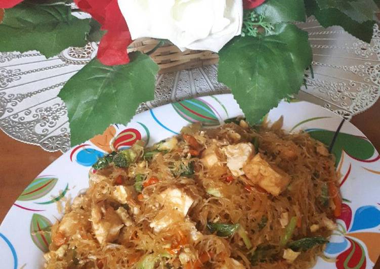 bahan dan cara membuat Soun goreng sayur