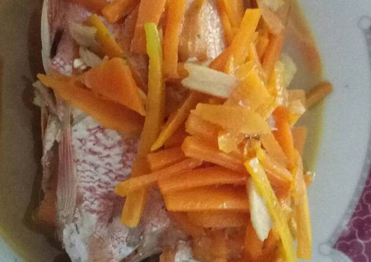 gambar untuk resep makanan Steam ikan kakap merah