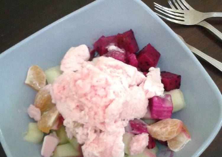 gambar untuk resep makanan Salad buah es krim