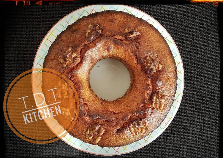 resep Banana cake kacang pecan