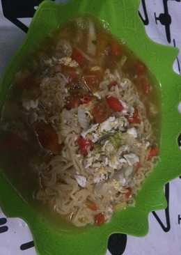 Mie tektek sayur asam pedas