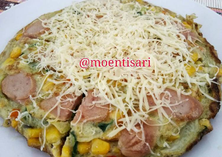 gambar untuk cara membuat Omlet sayuran topping keju