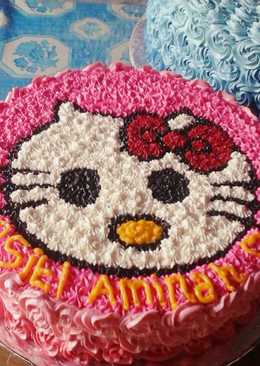 Buttercream kue ultah hello kitty enak