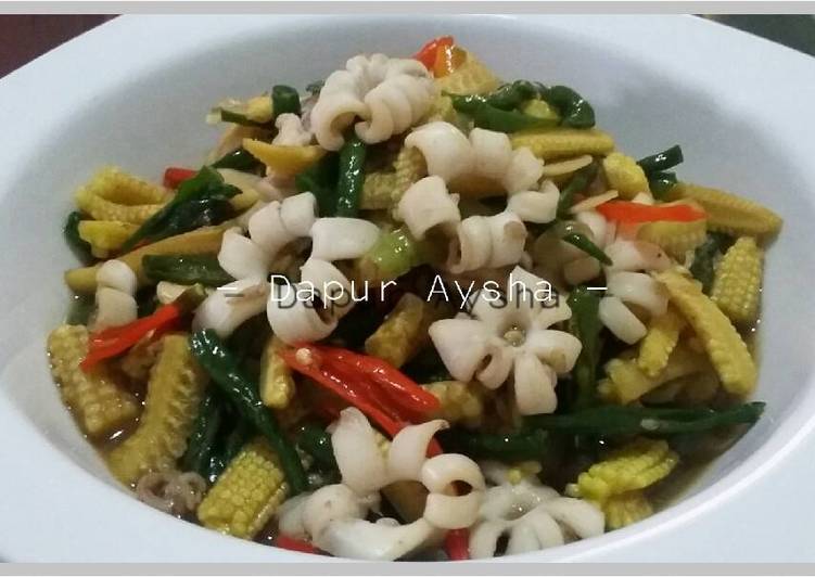 Resep Tumis Cumi Baby Corn By galuh mutiara