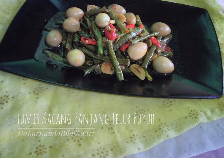 Resep Tumis Kacang Panjang Telur Puyuh Kiriman dari Erna Noviyanti
