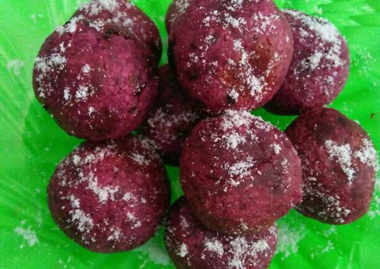 Resep Bola-bola ubi ungu