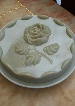 Puding bubur pulut. kacang hijau